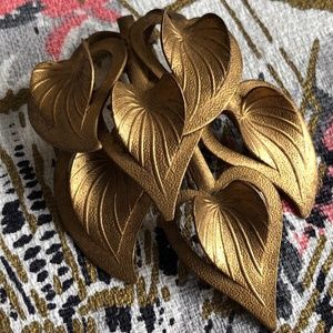 VTG 1920s 1930s Dress Fur Clip Art Deco Leaves